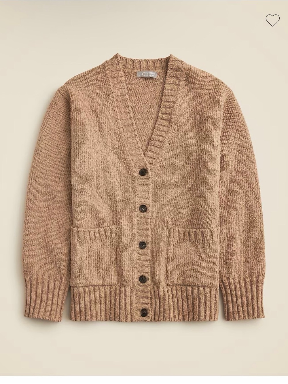 J. Crew Women's Camel/Tan Button-Front Cardigan